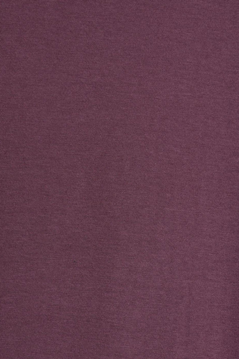 Mens Purple Cotton Regular Fit T-Shirt - Image 8