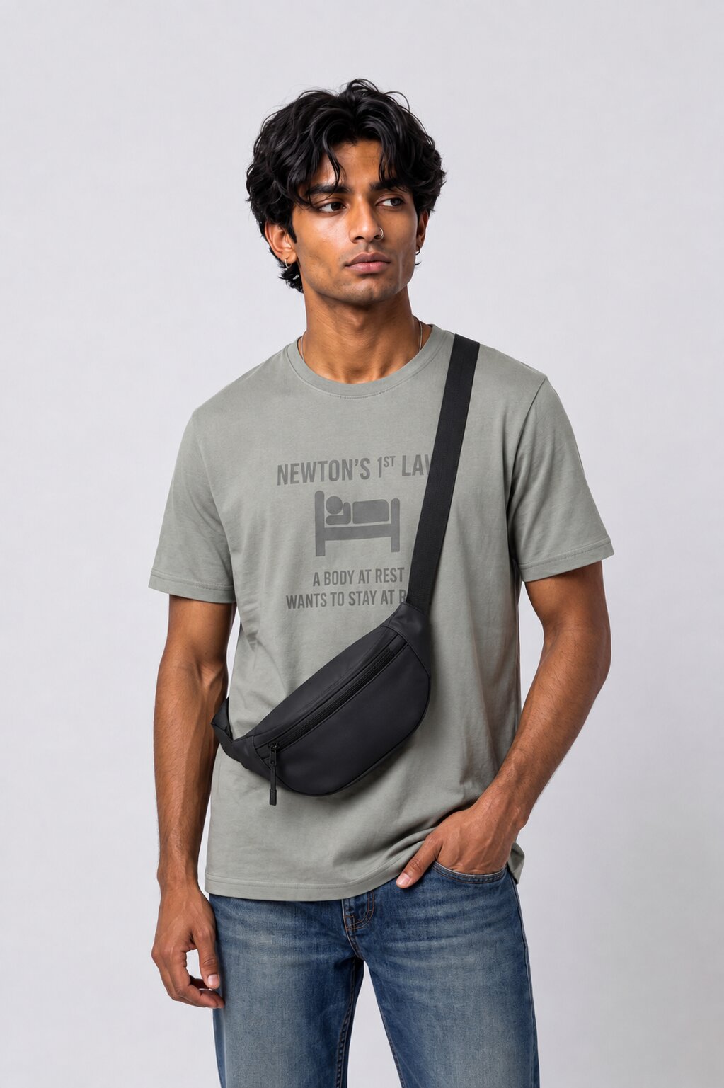 Mens Green Cotton Regular Fit T-Shirt - Image 1