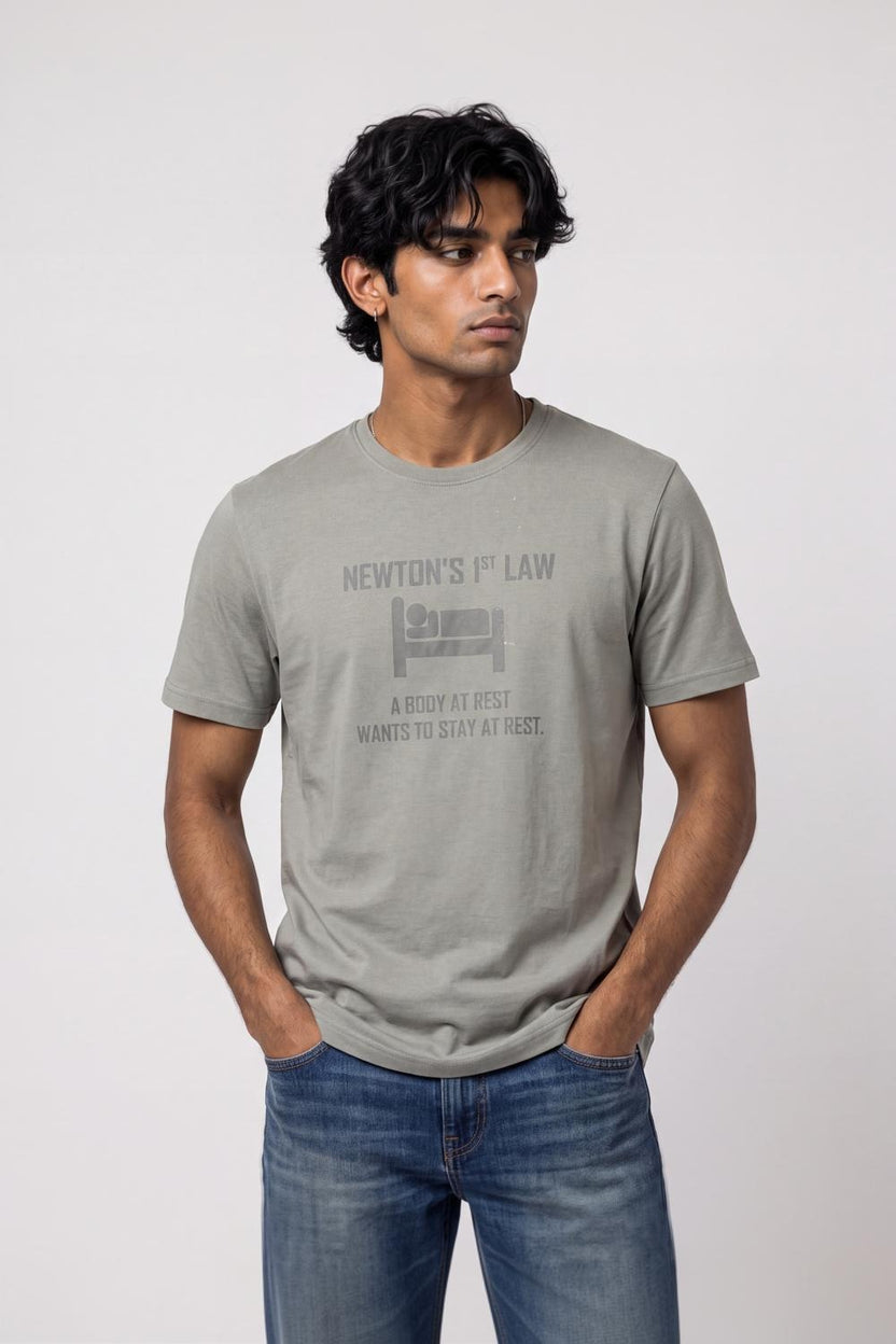 Mens Green Cotton Regular Fit T-Shirt - Image 2