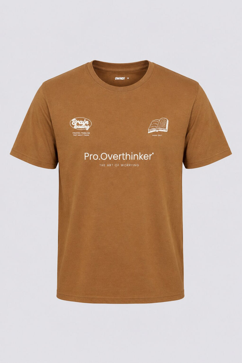 Mens Tan Cotton Regular Fit T-Shirt - Image 7