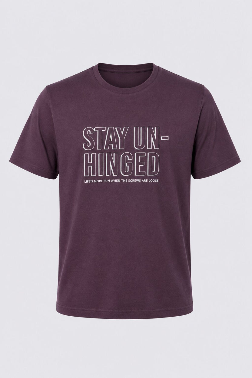 Mens Purple Cotton Regular Fit T-Shirt - Image 7