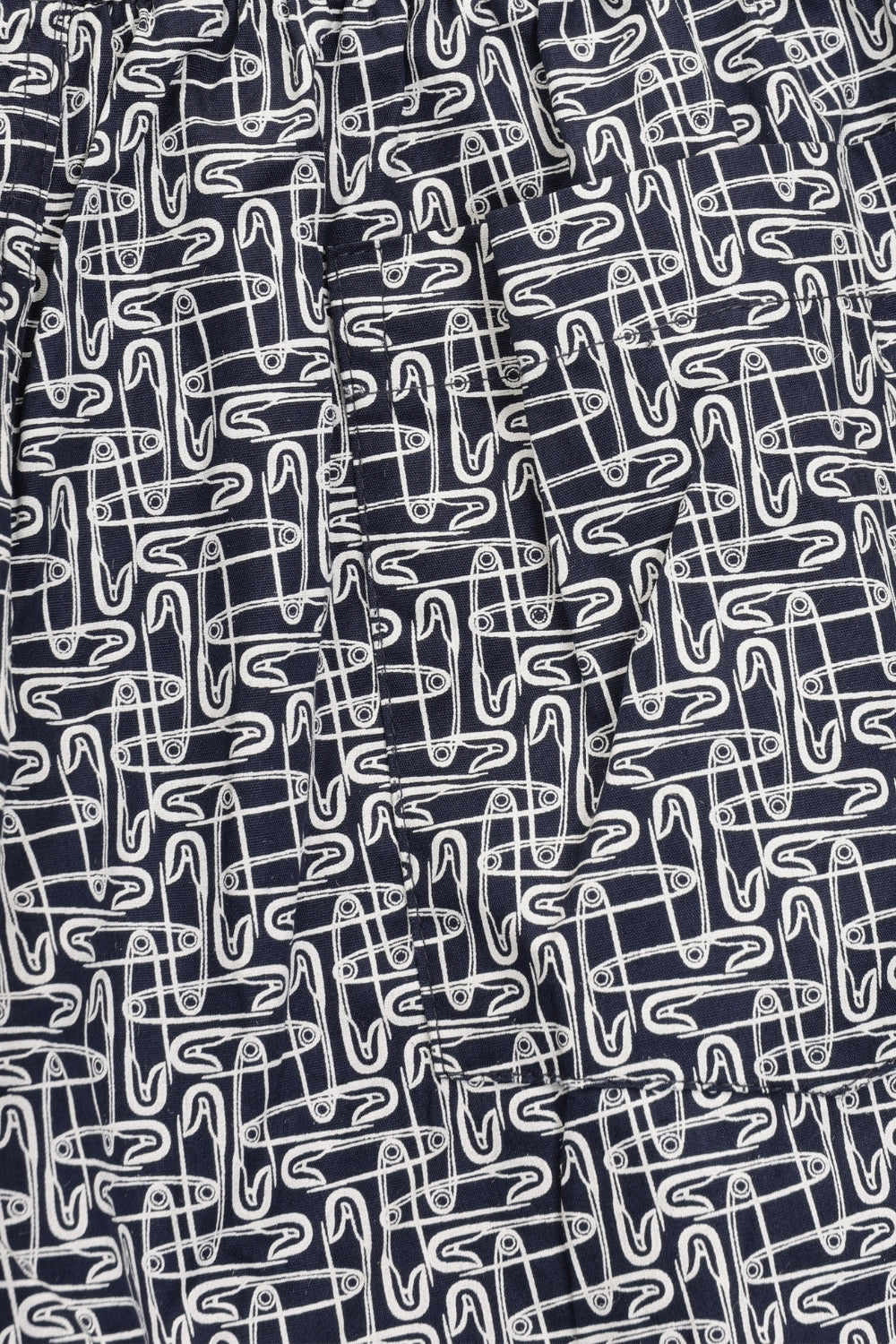 Mens Regular Fit Navy All Over Printed Boxer - Image 8