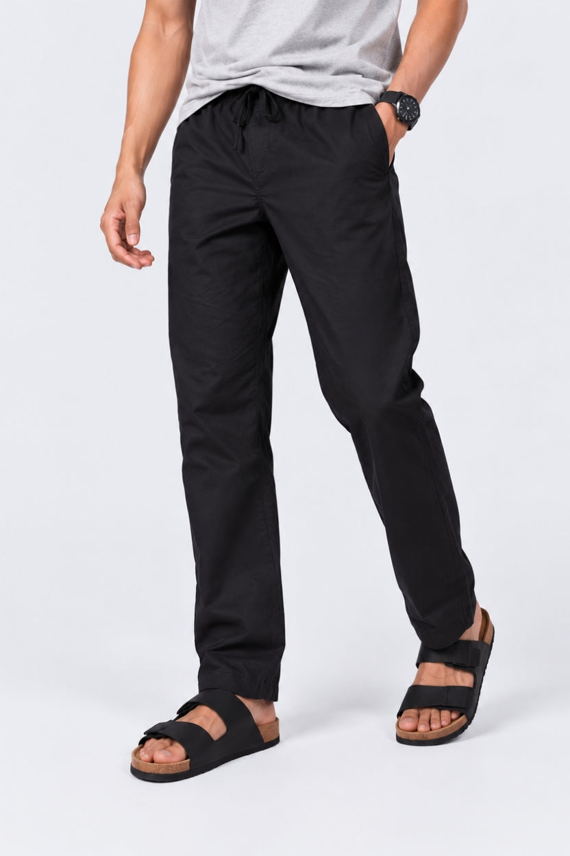 Mens Regular Fit Black Solid Pyjama - Image 6