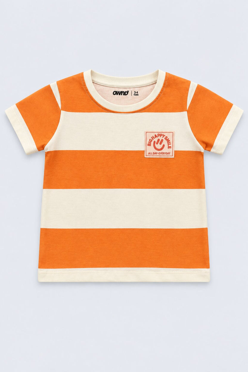 Boys Happy Smile Striped Co-ord Set - Image 2