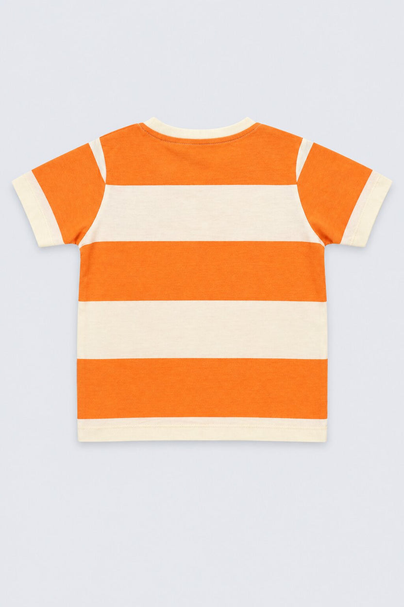 Boys Happy Smile Striped Co-ord Set - Image 3