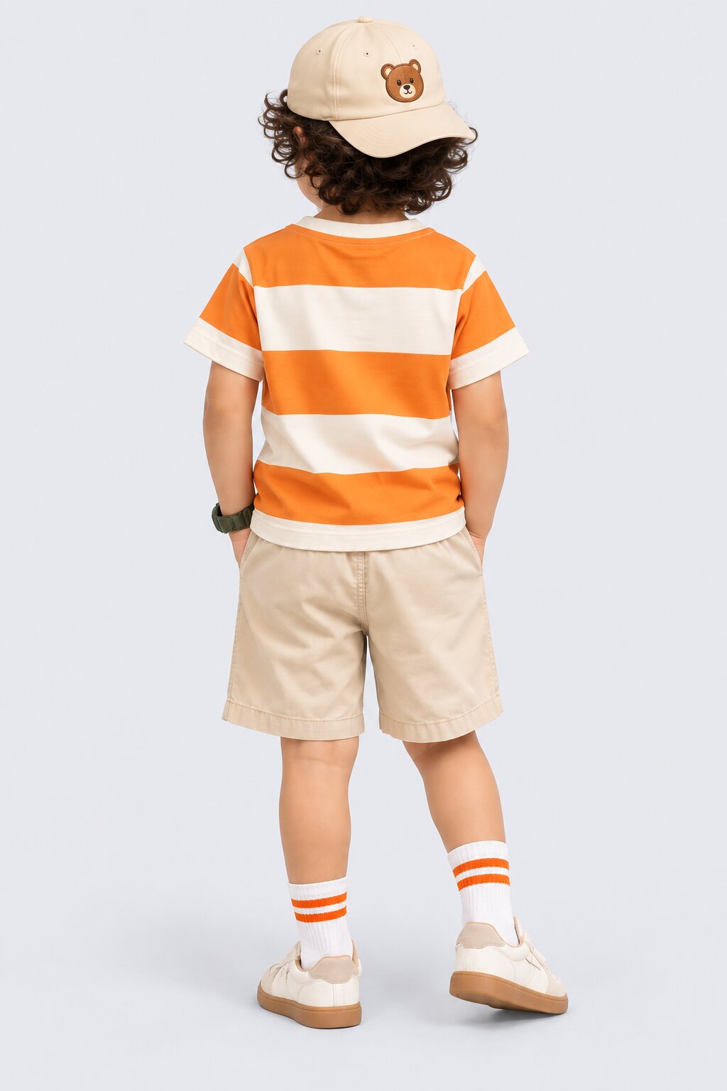 Boys Happy Smile Striped Co-ord Set - Image 4