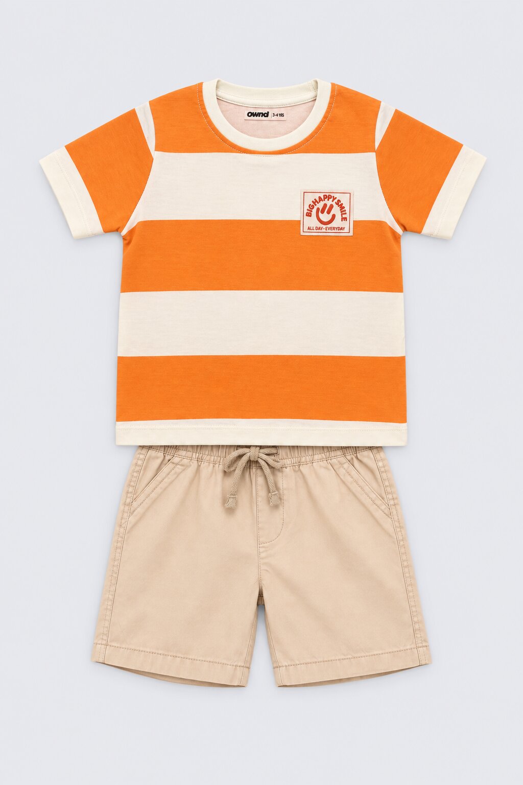 Boys Happy Smile Striped Co-ord Set - Image 6