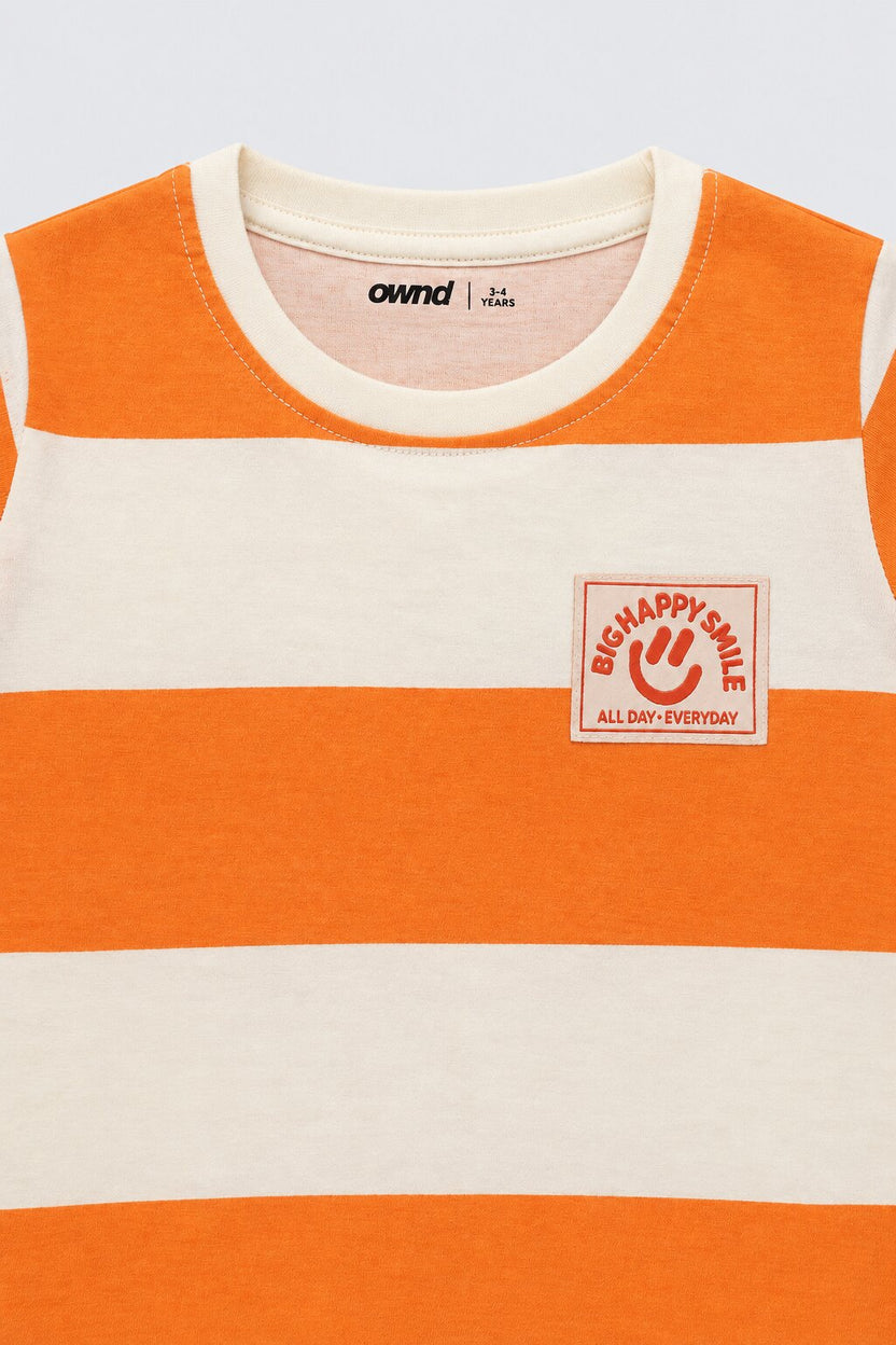 Boys Happy Smile Striped Co-ord Set - Image 7