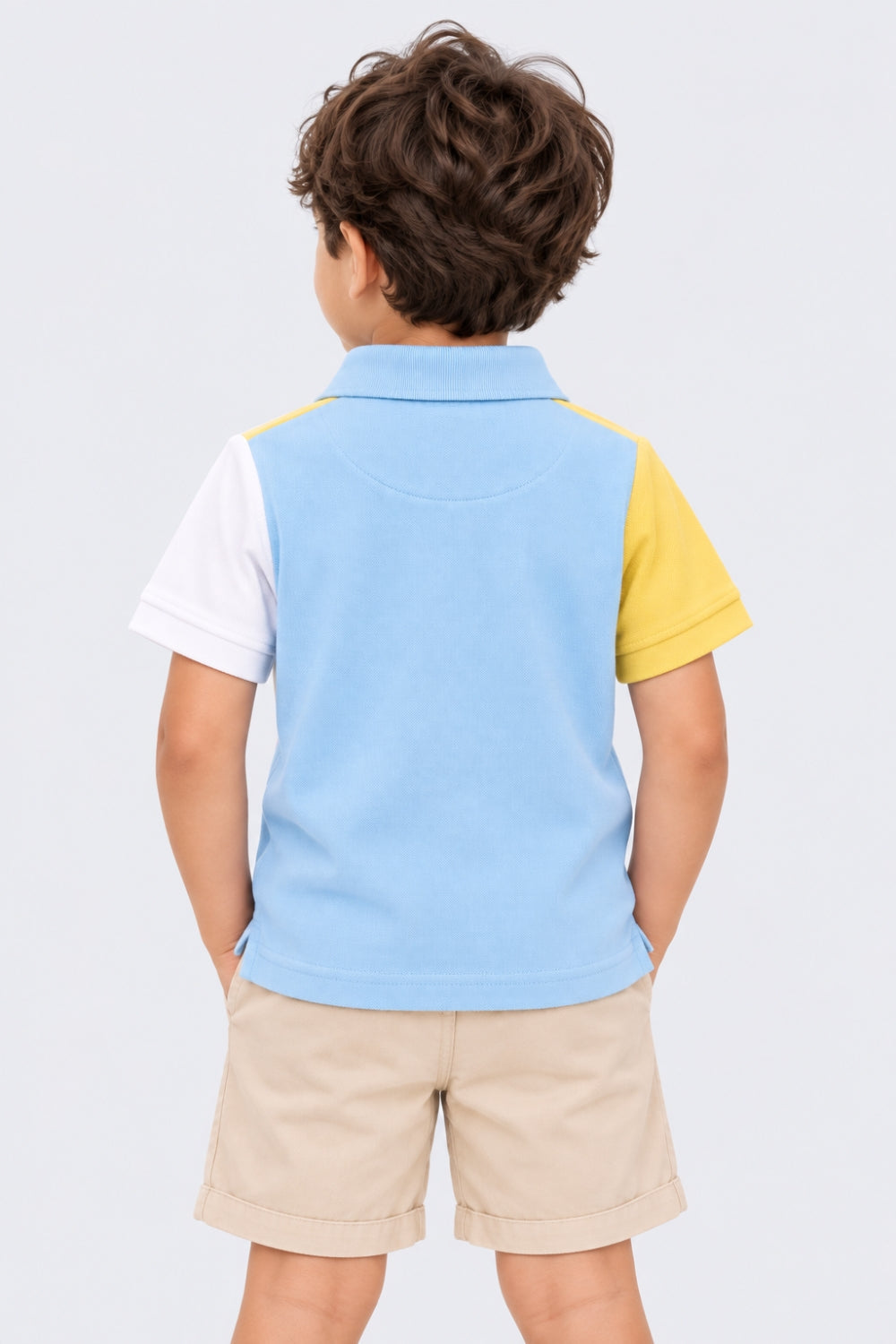 Boys Colorblock Polo Collar T-Shirt - Image 4
