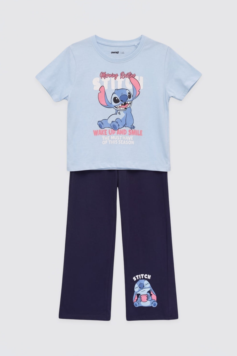 Tweens Girls Stitch Character Print Co-Ord Set - Image 6