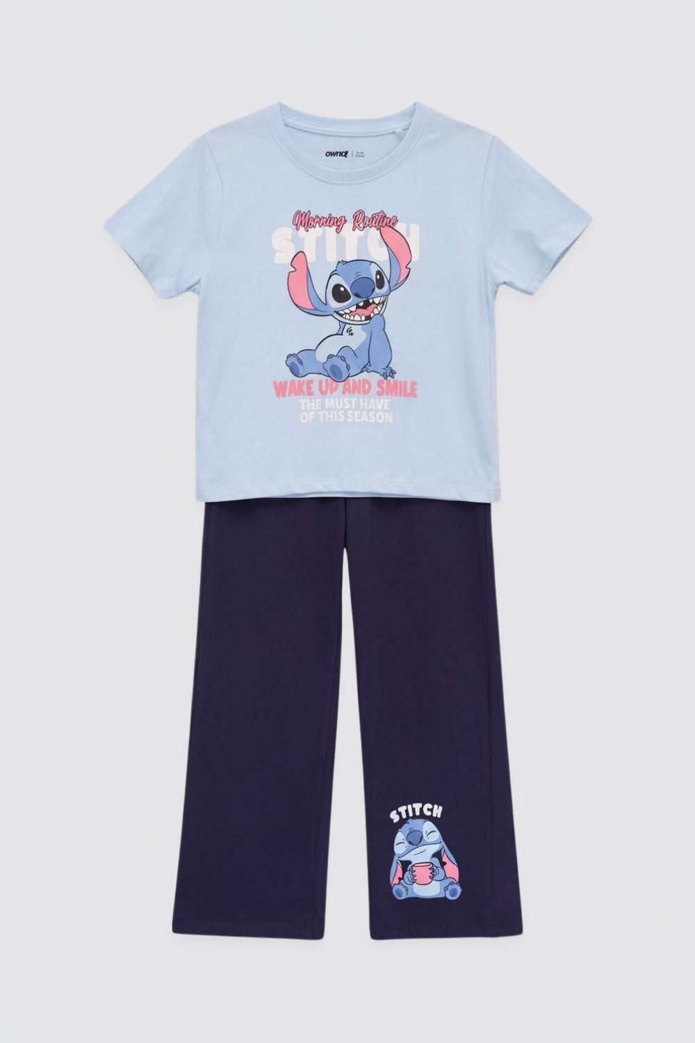 Tweens Girls Stitch Character Print Co-Ord Set - Image 6