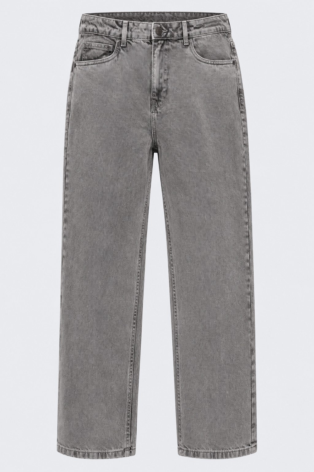 Mens Baggy Fit Charcoal Solid Jeans - Image 7