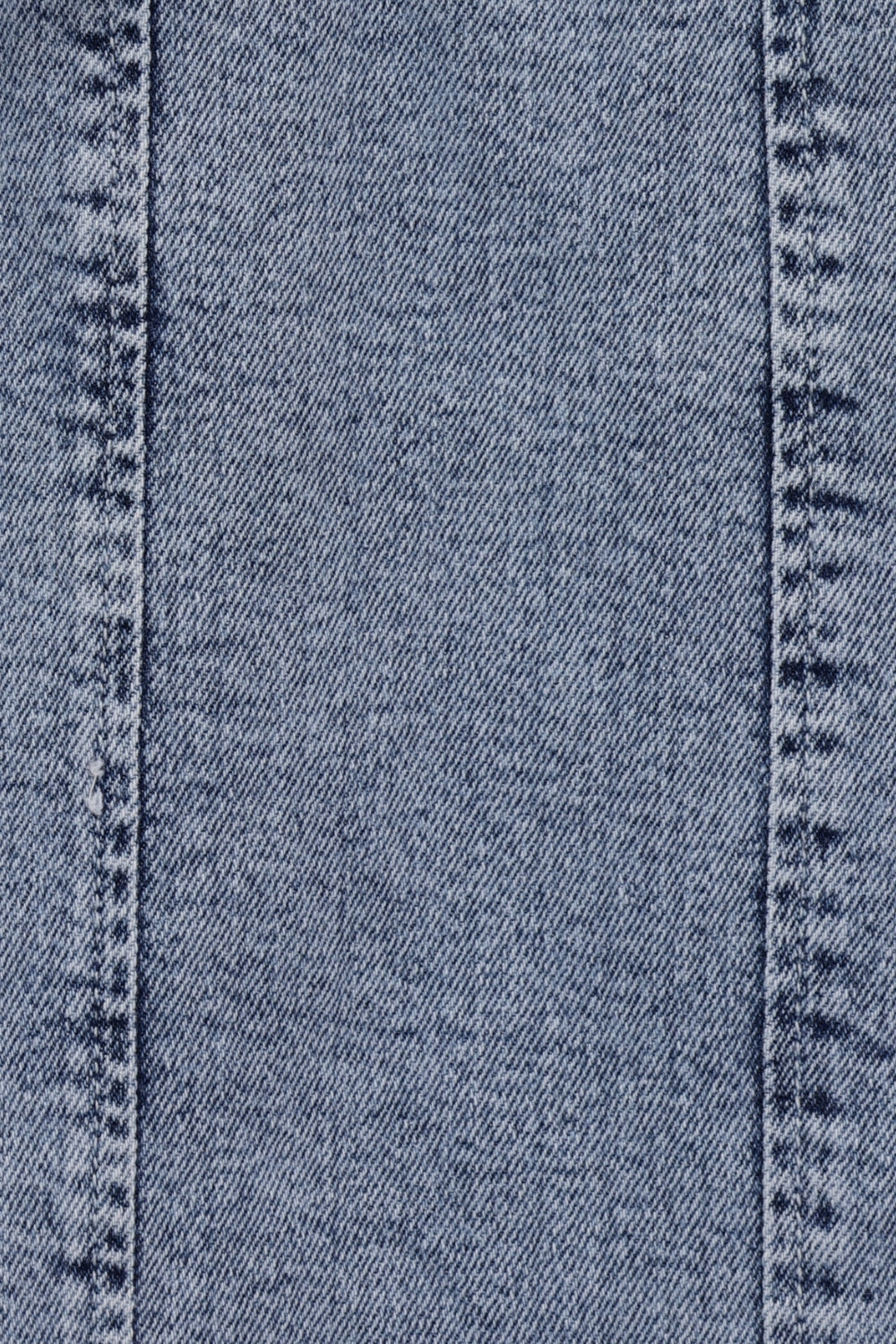 Womens Solid Light Blue Denim Puff Sleeve Dress - Image 7