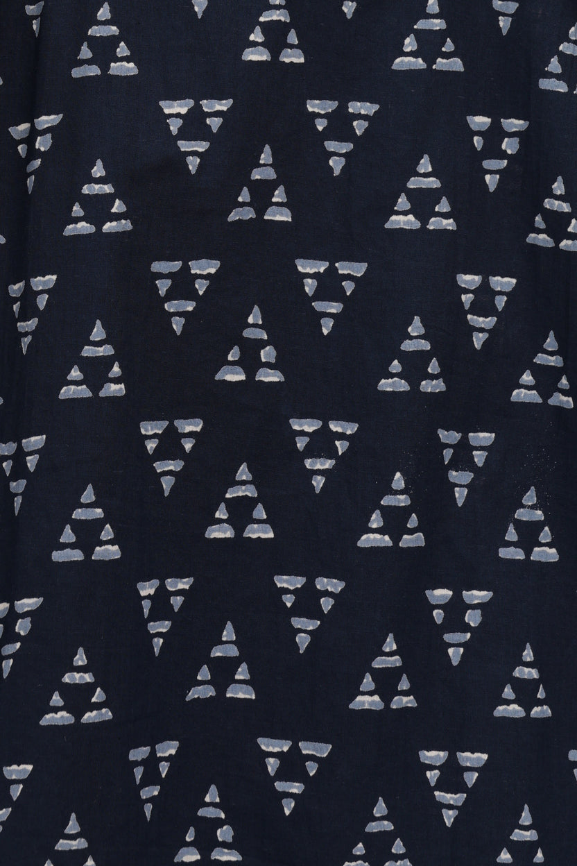 Womens Navy Geometric Print Layered Top With Slip - Image 8