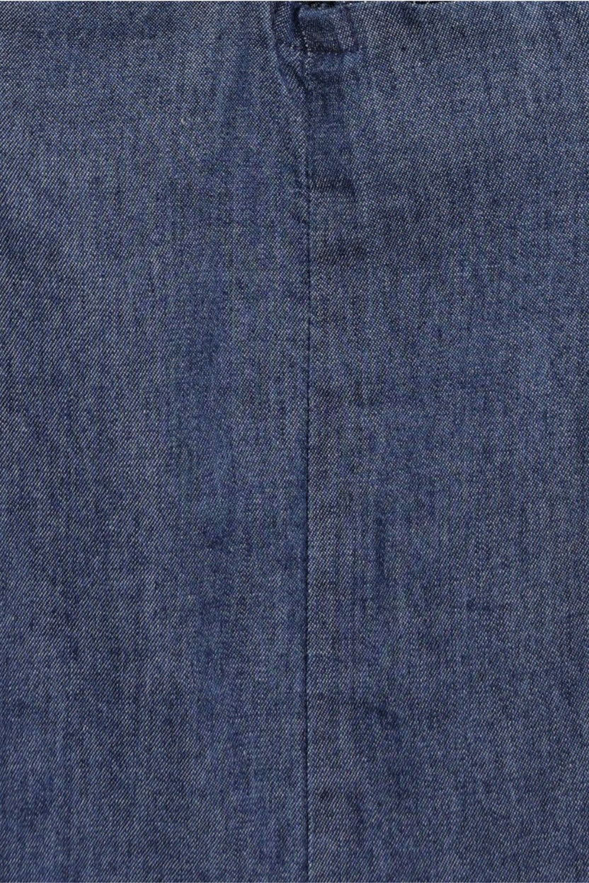Womens Blue Tie Front Denim Jumpsuit - Image 8