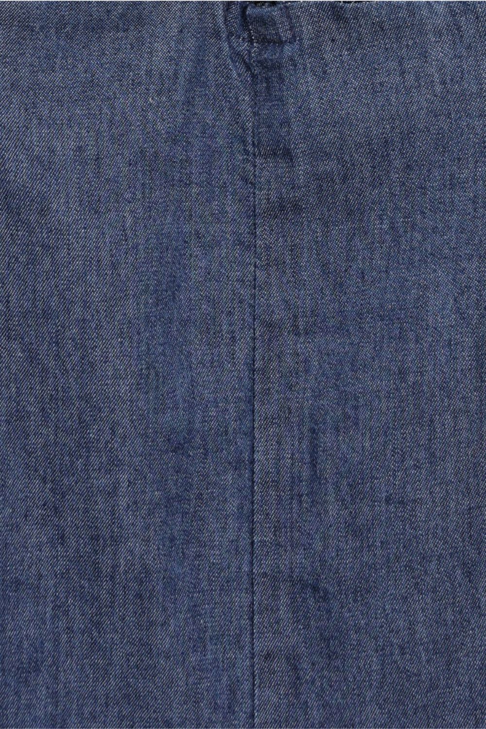 Womens Blue Tie Front Denim Jumpsuit - Image 8