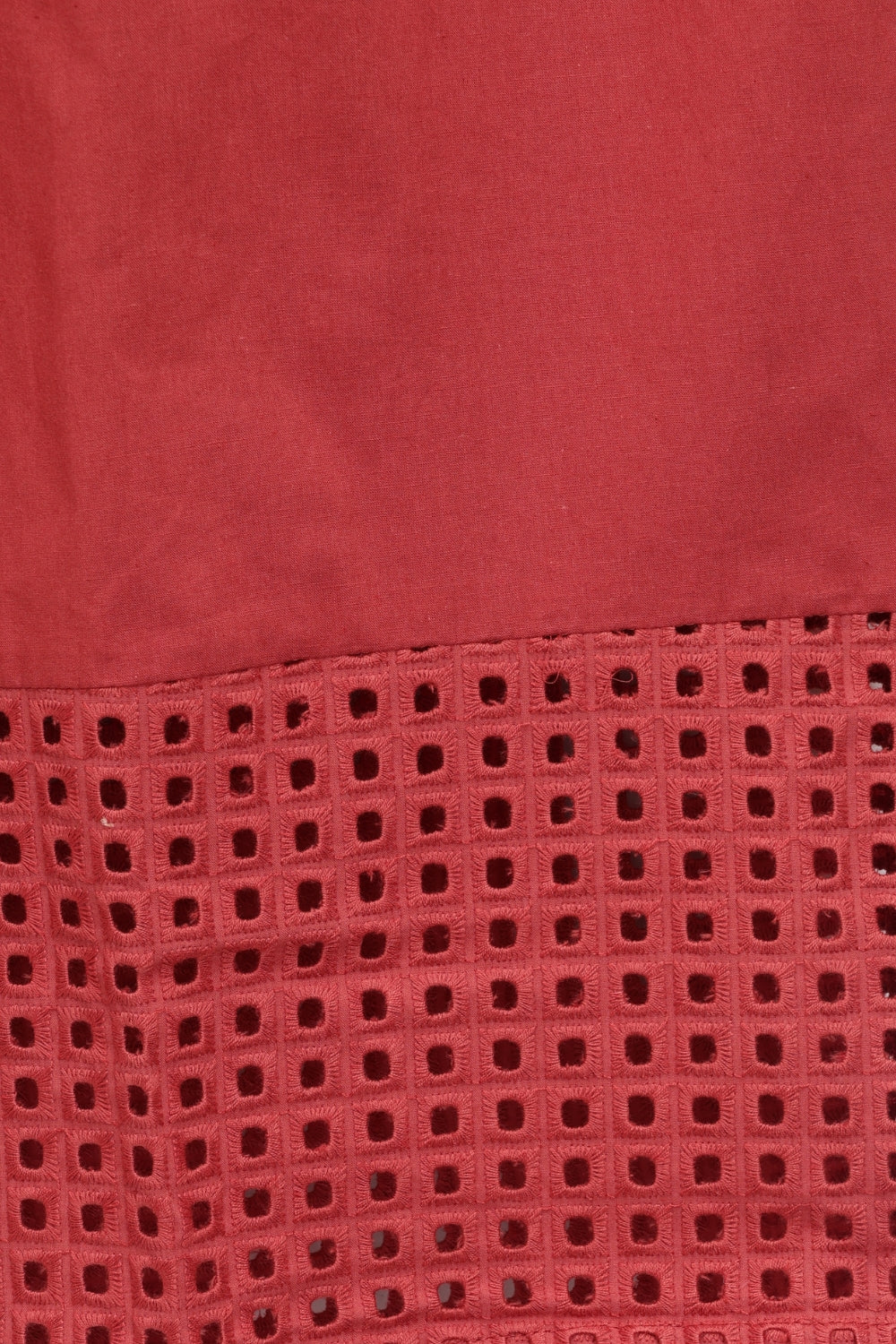 Womens Red Cutwork Hem Wide Leg Pant - Image 8