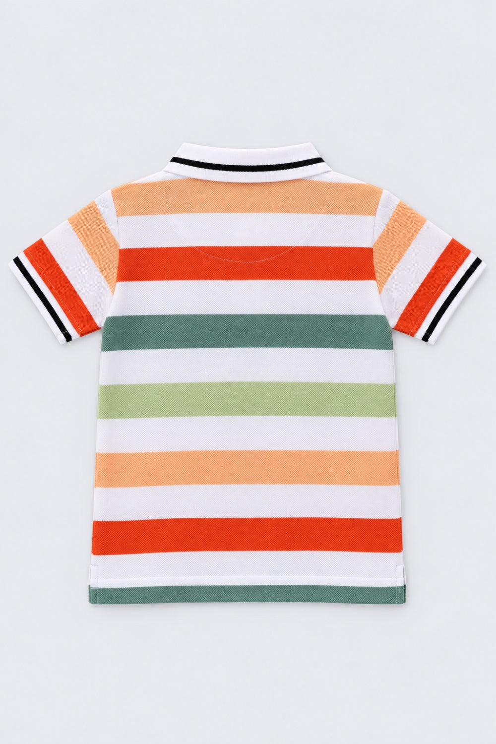 Boys Multi-coloured Striped Polo T-Shirt - Image 3