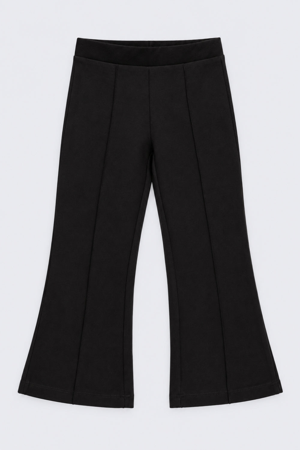 Girls Black Flared Solid Pant - Image 2