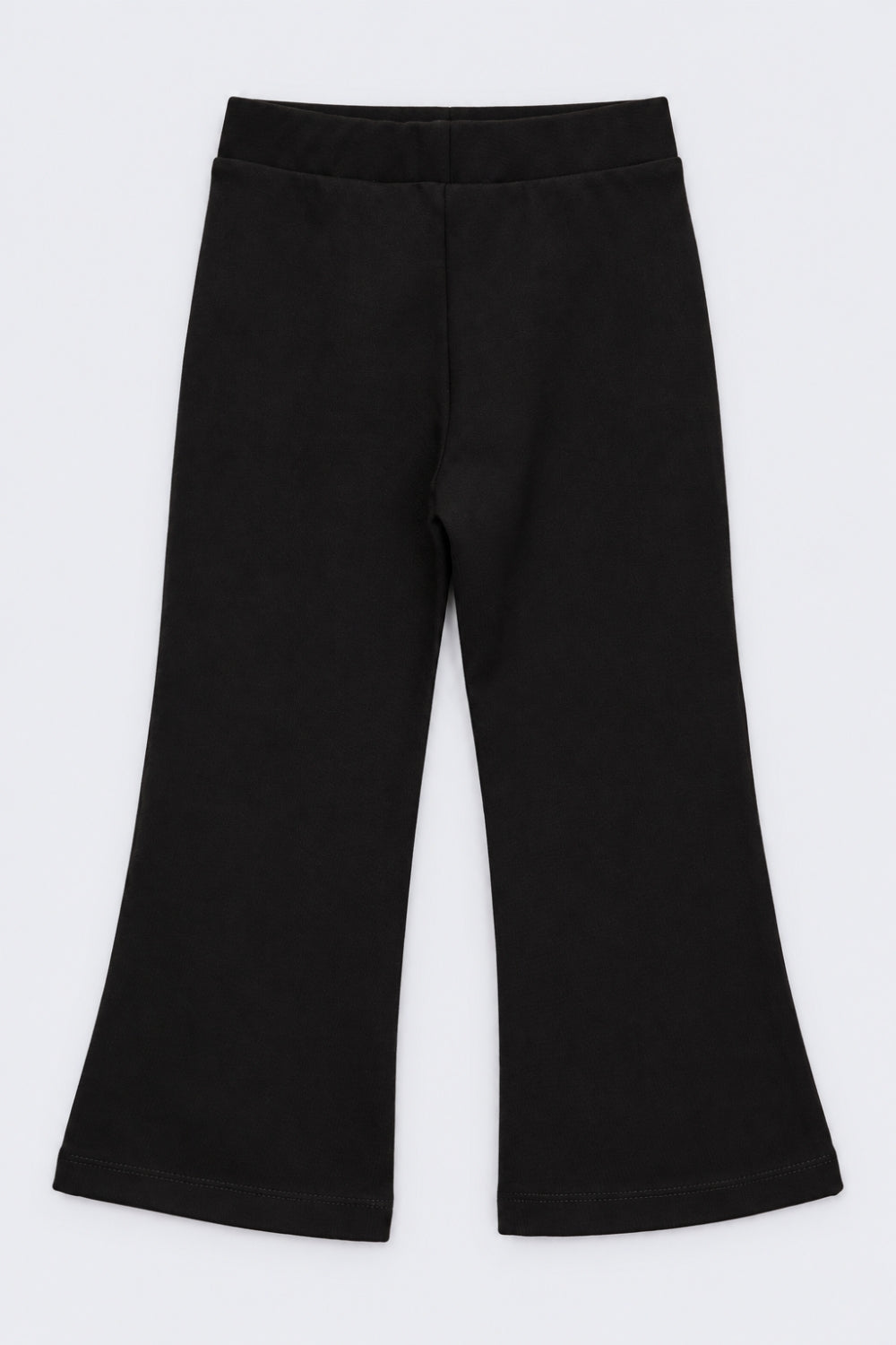 Girls Black Flared Solid Pant - Image 3