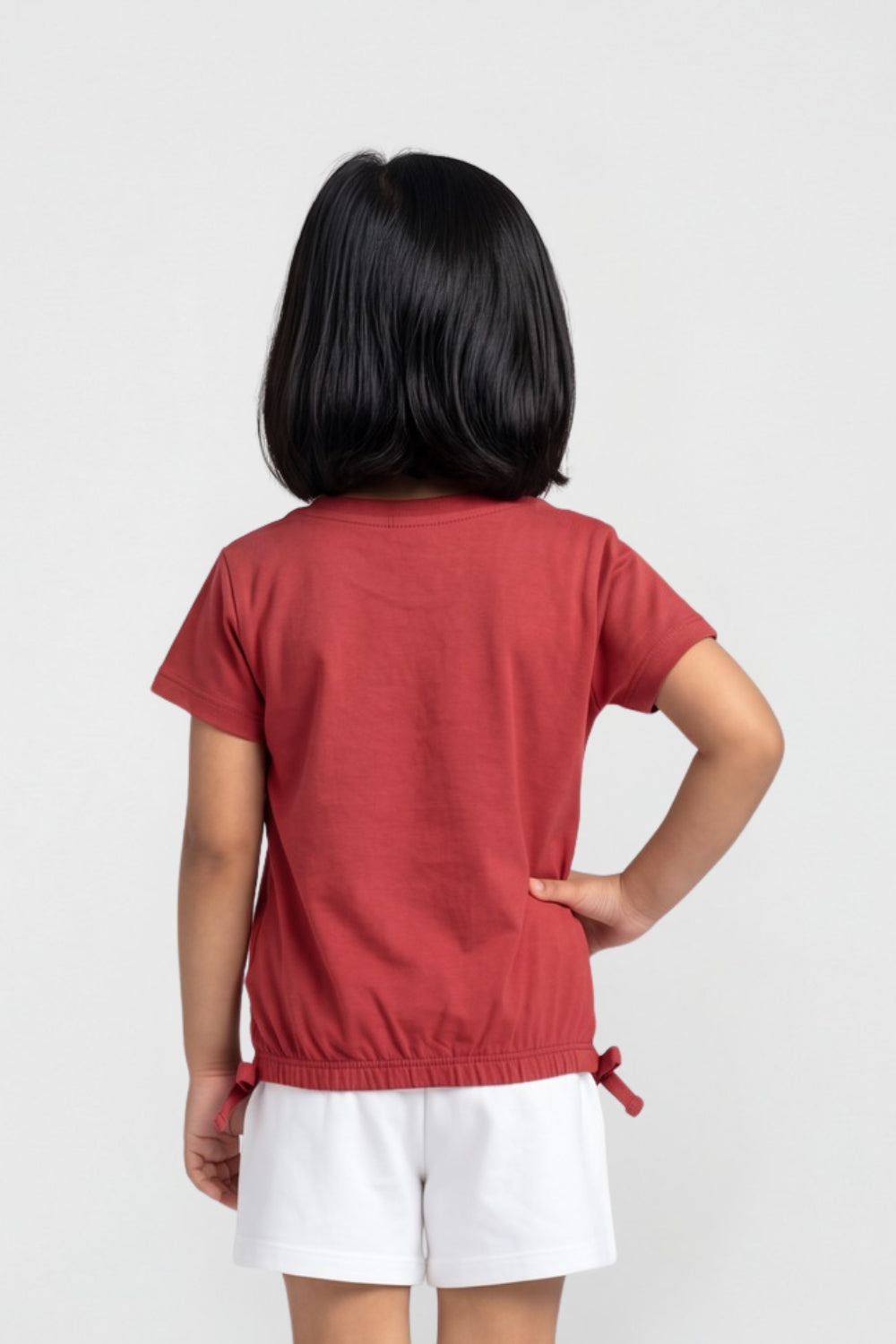 Girls Red Relaxed Fit Minnie & Daisy Print Top - Image 4