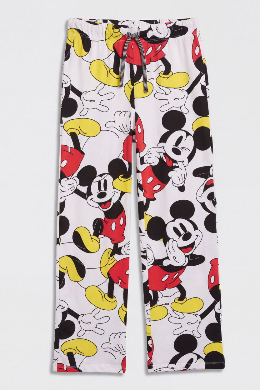 Tweens Girls White Mickey Mouse Night Suit Set - Image 4