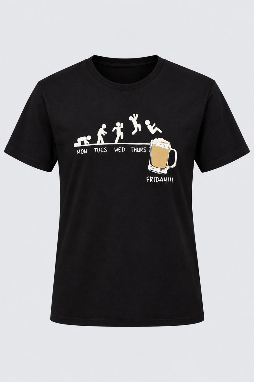 Mens Black Graphic Print T-Shirt - Image 7