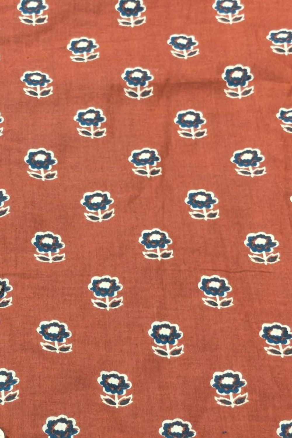 Mens Rust Floral Print Resort Shirt - Image 8