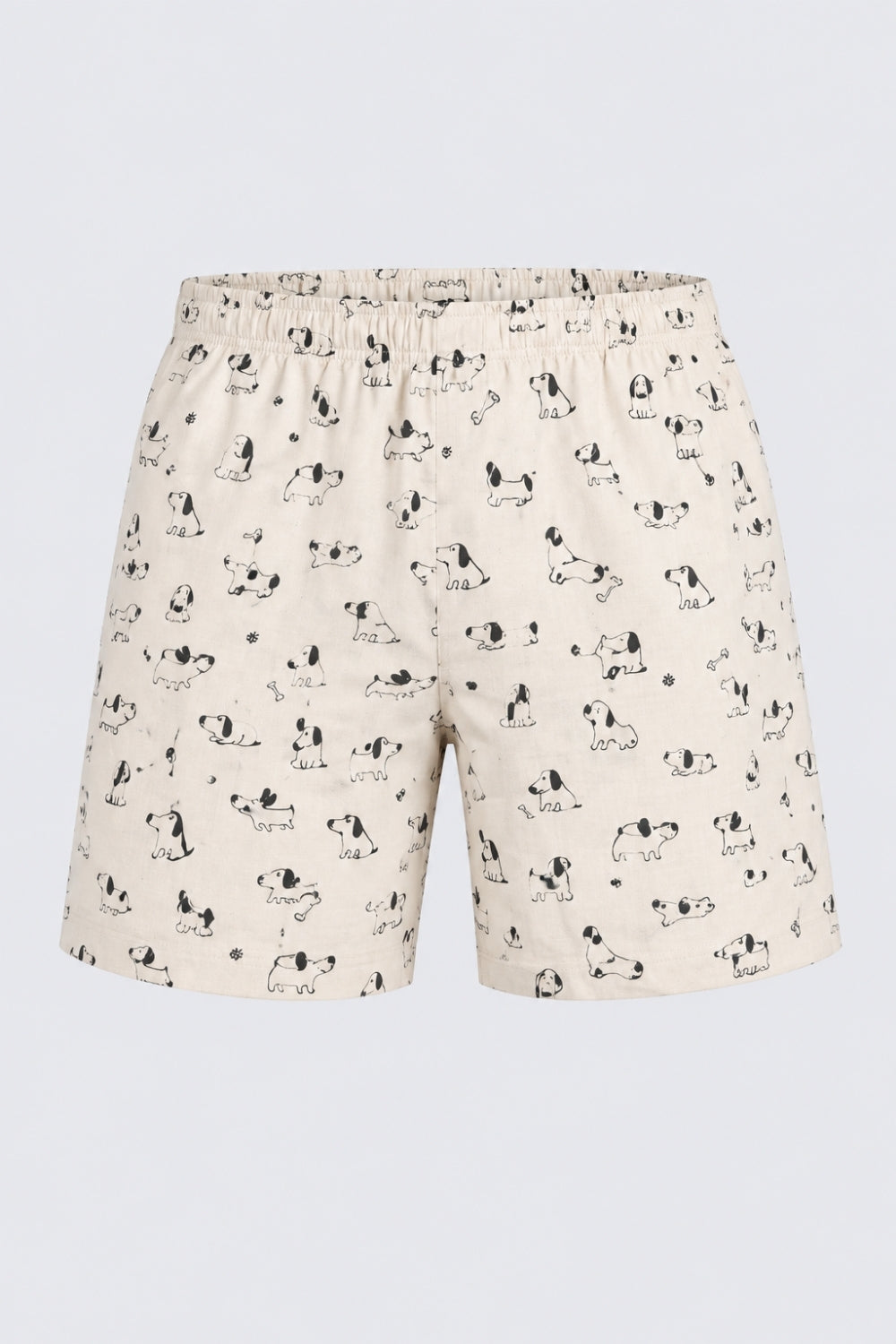 Mens Off White Printed Cotton Boxer - Image 7