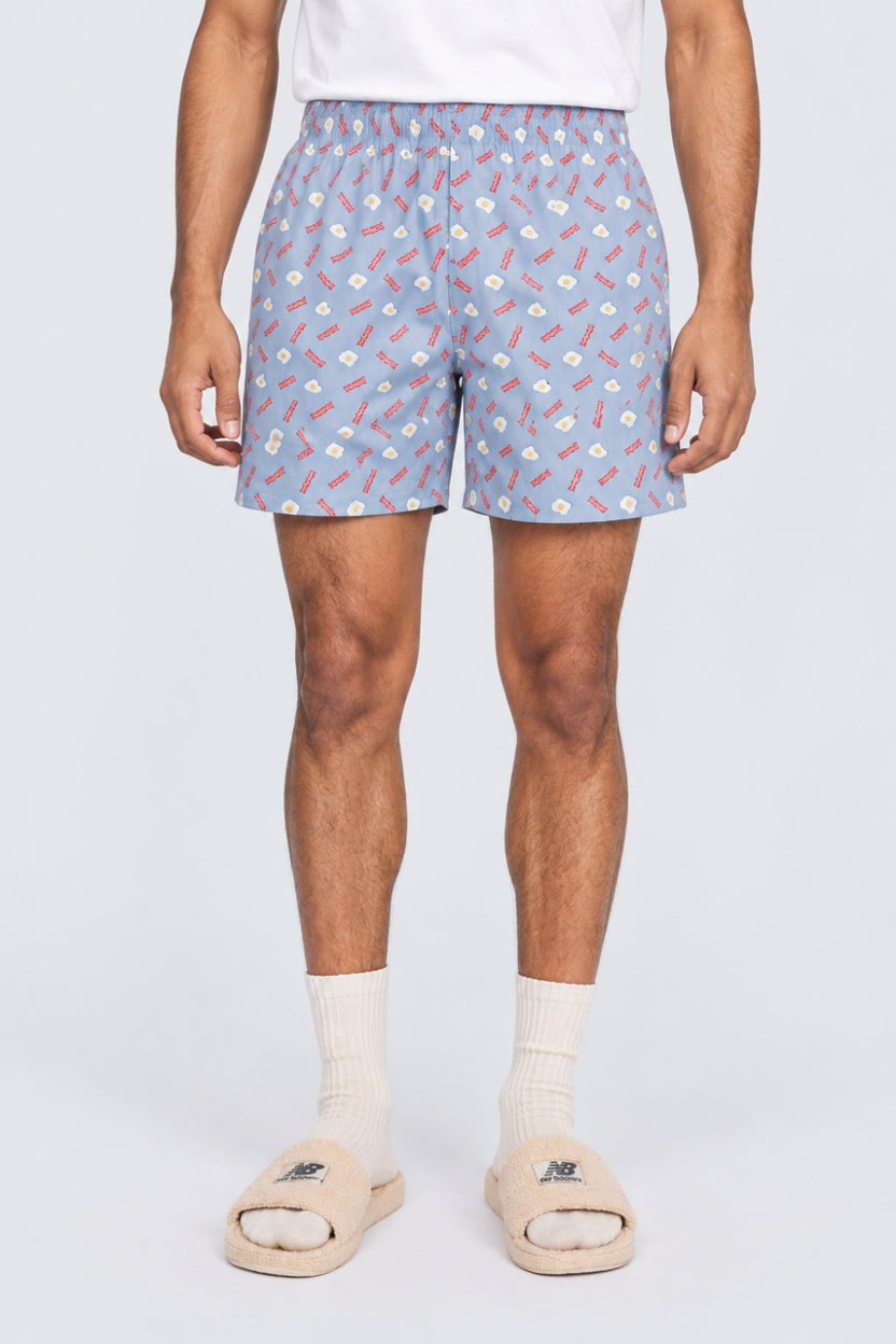 Mens Blue Novelty Print Boxer - Image 2