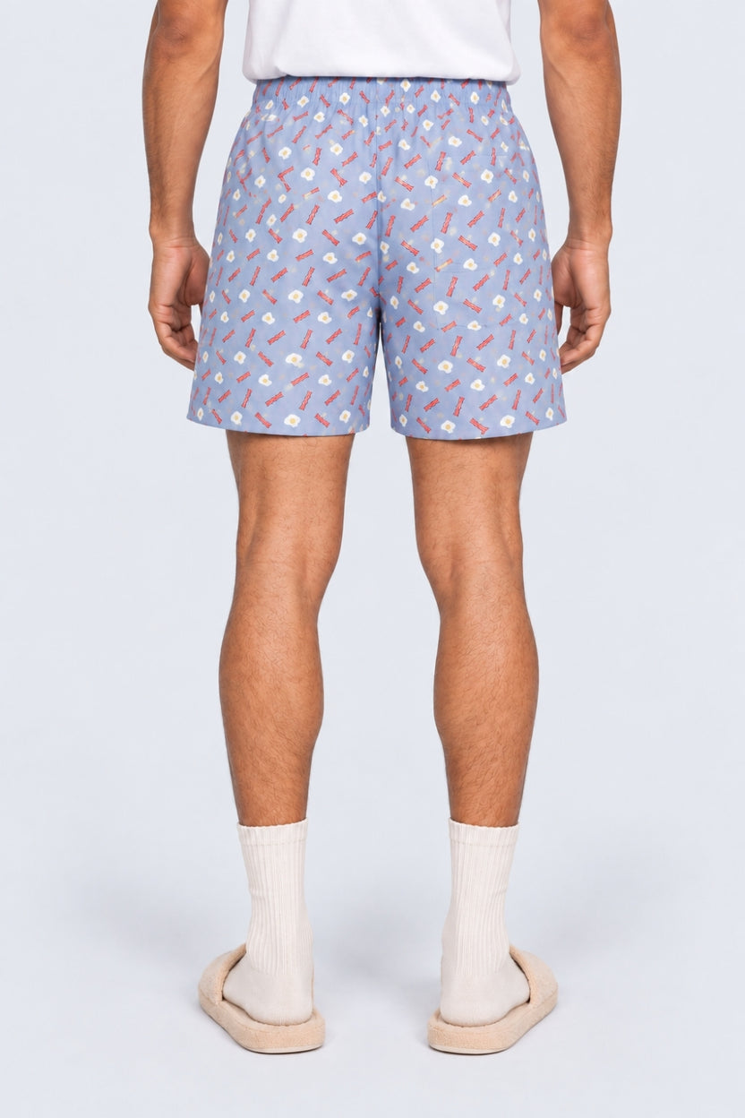 Mens Blue Novelty Print Boxer - Image 5