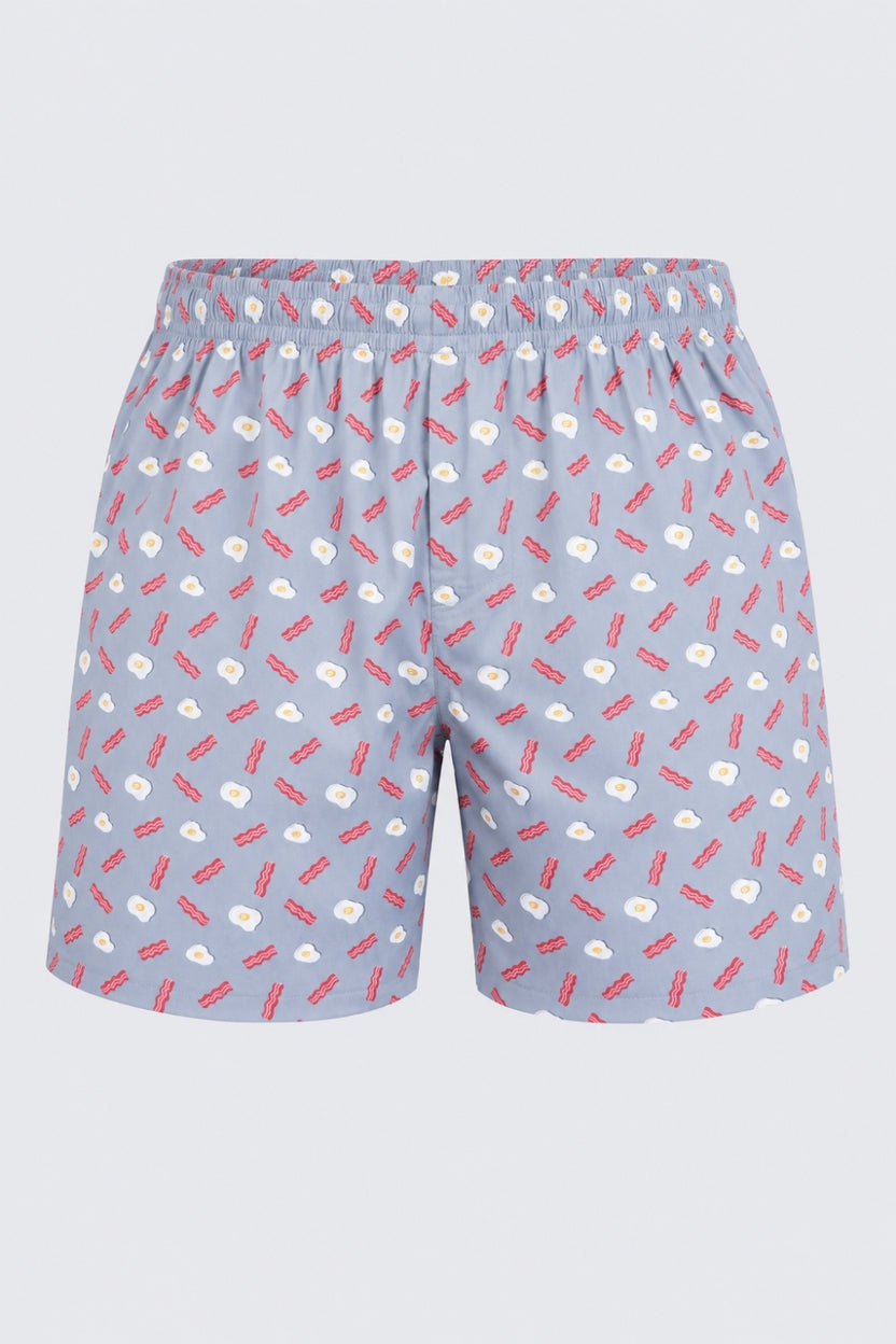 Mens Blue Novelty Print Boxer - Image 7