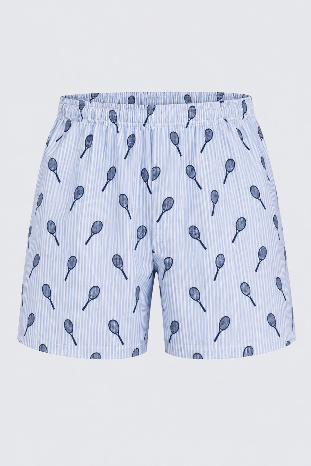 Mens Light Blue Striped Printed Boxer - Image 7