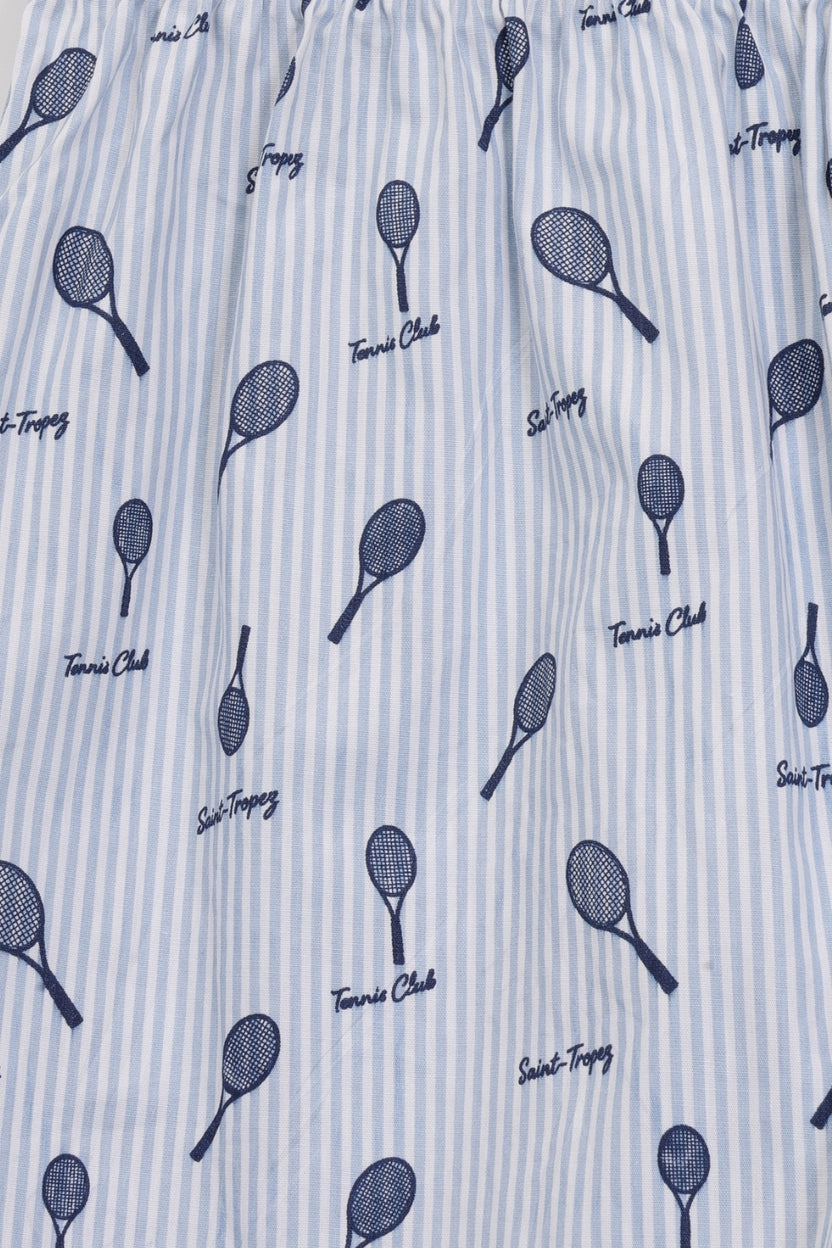 Mens Light Blue Striped Printed Boxer - Image 8