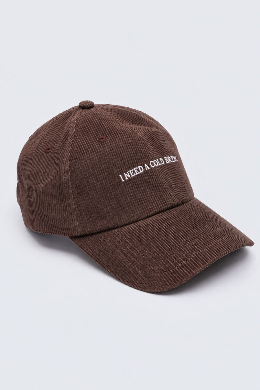 Mens Brown Slogan Cap - Image 2