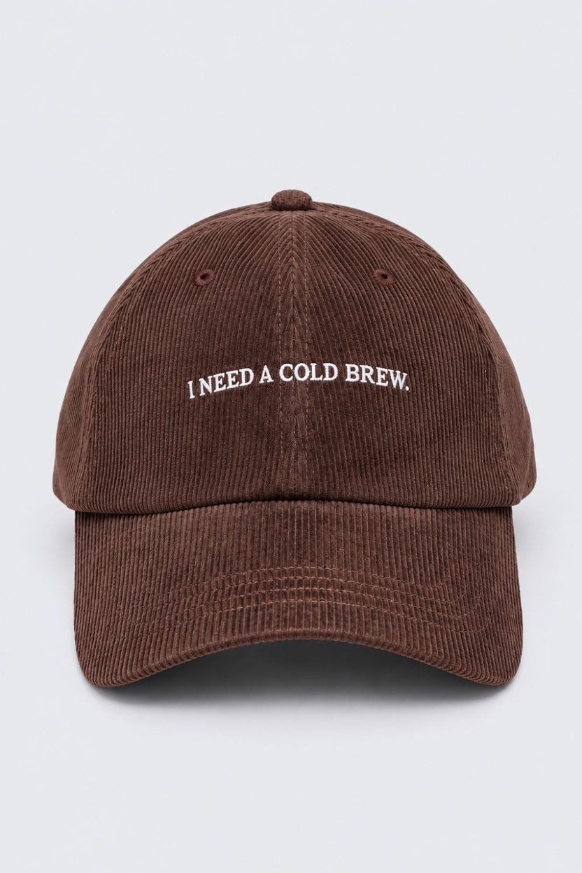 Mens Brown Slogan Cap - Image 5