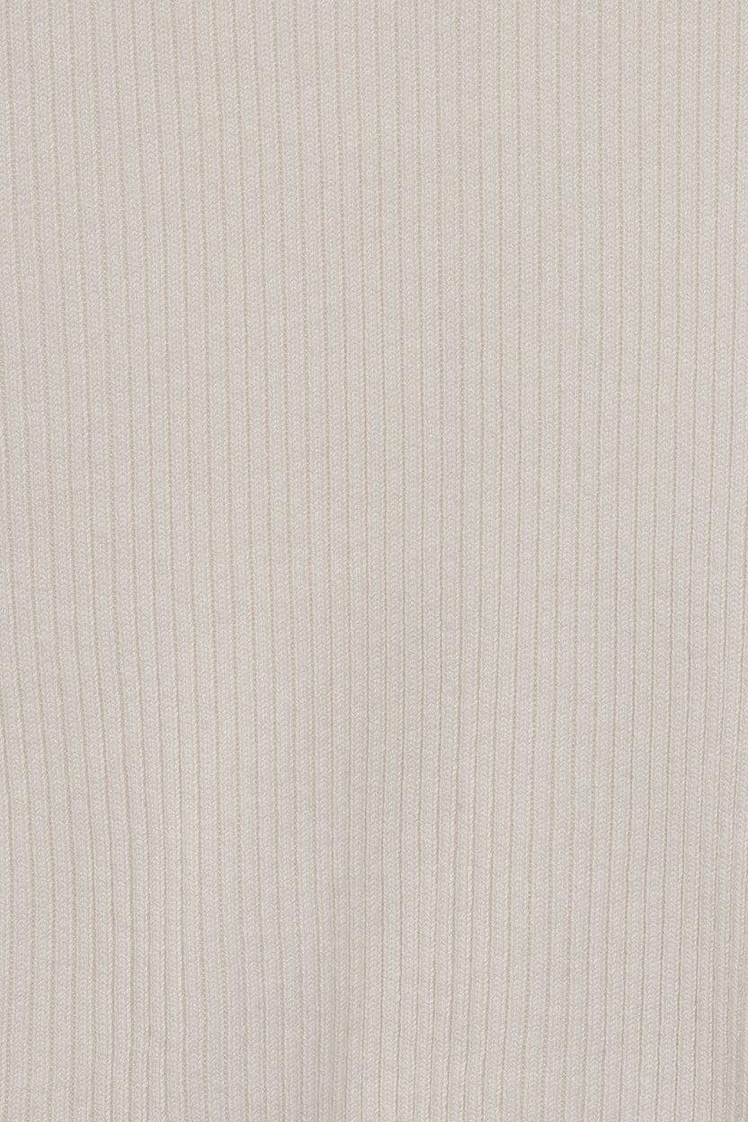 Womens White Ribbed Polo Neck Top - Image 8