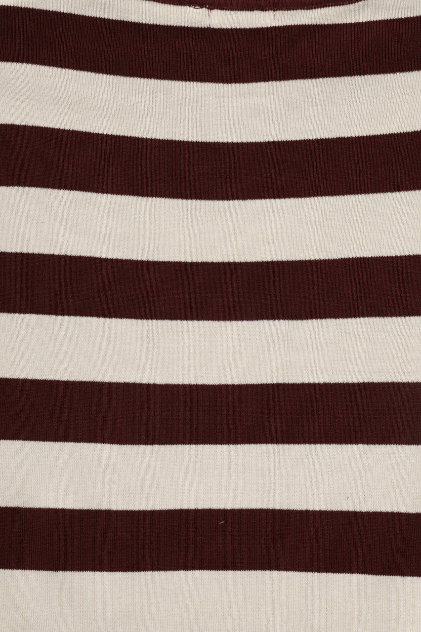 Womens Brown Striped T-Shirt - Image 8
