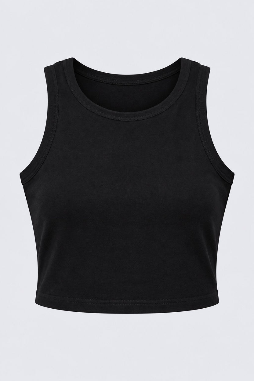 Womens Black Solid Camisole - Image 7