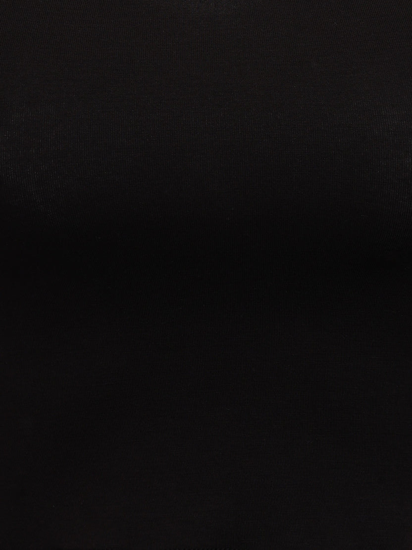 Womens Black Solid Camisole - Image 8