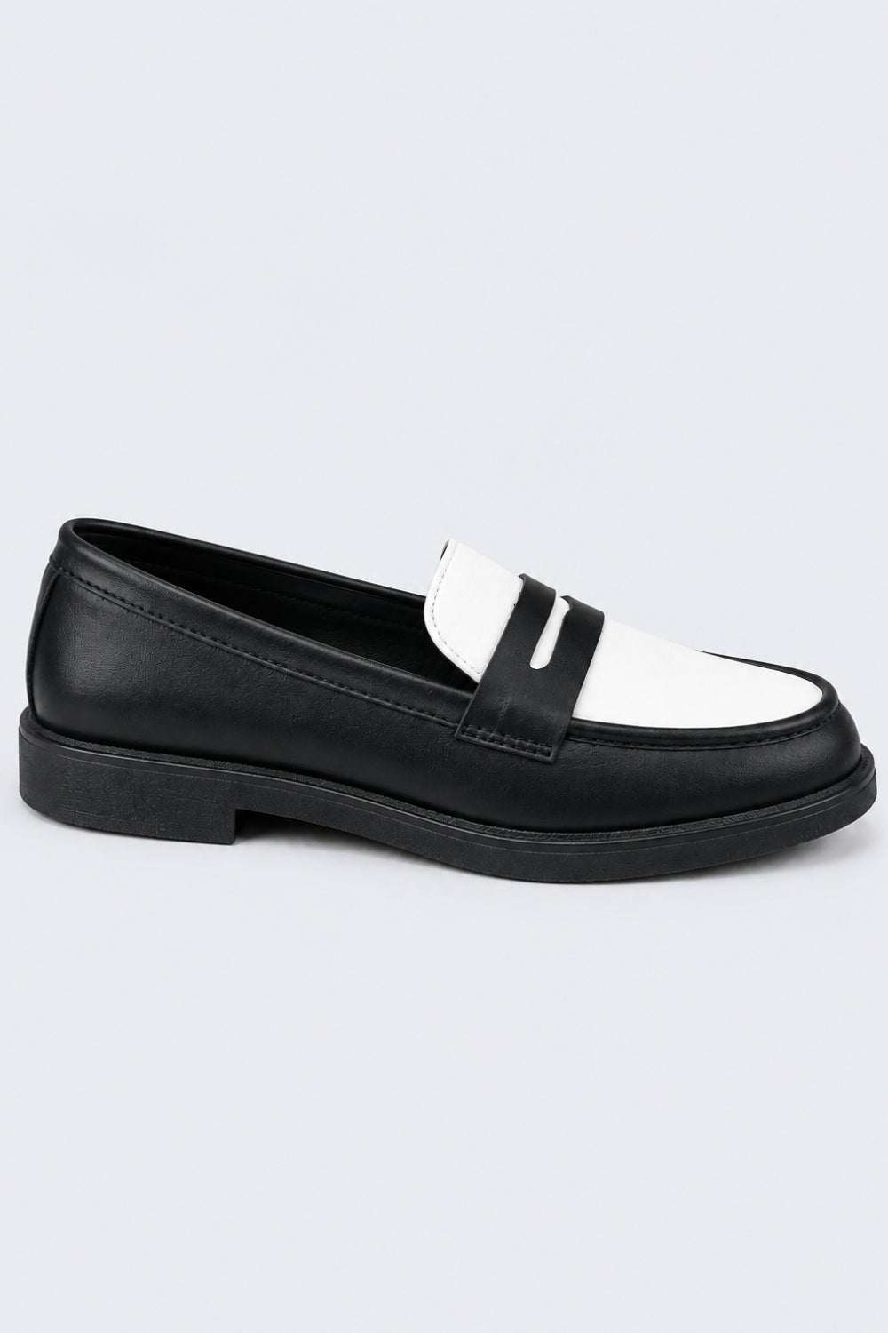 Mens Black Colorblock Penny Loafer - Image 2