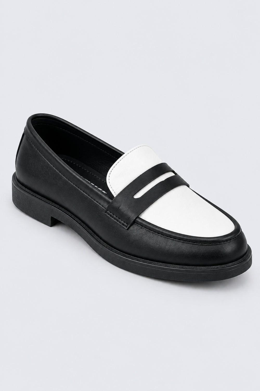 Mens Black Colorblock Penny Loafer - Image 3