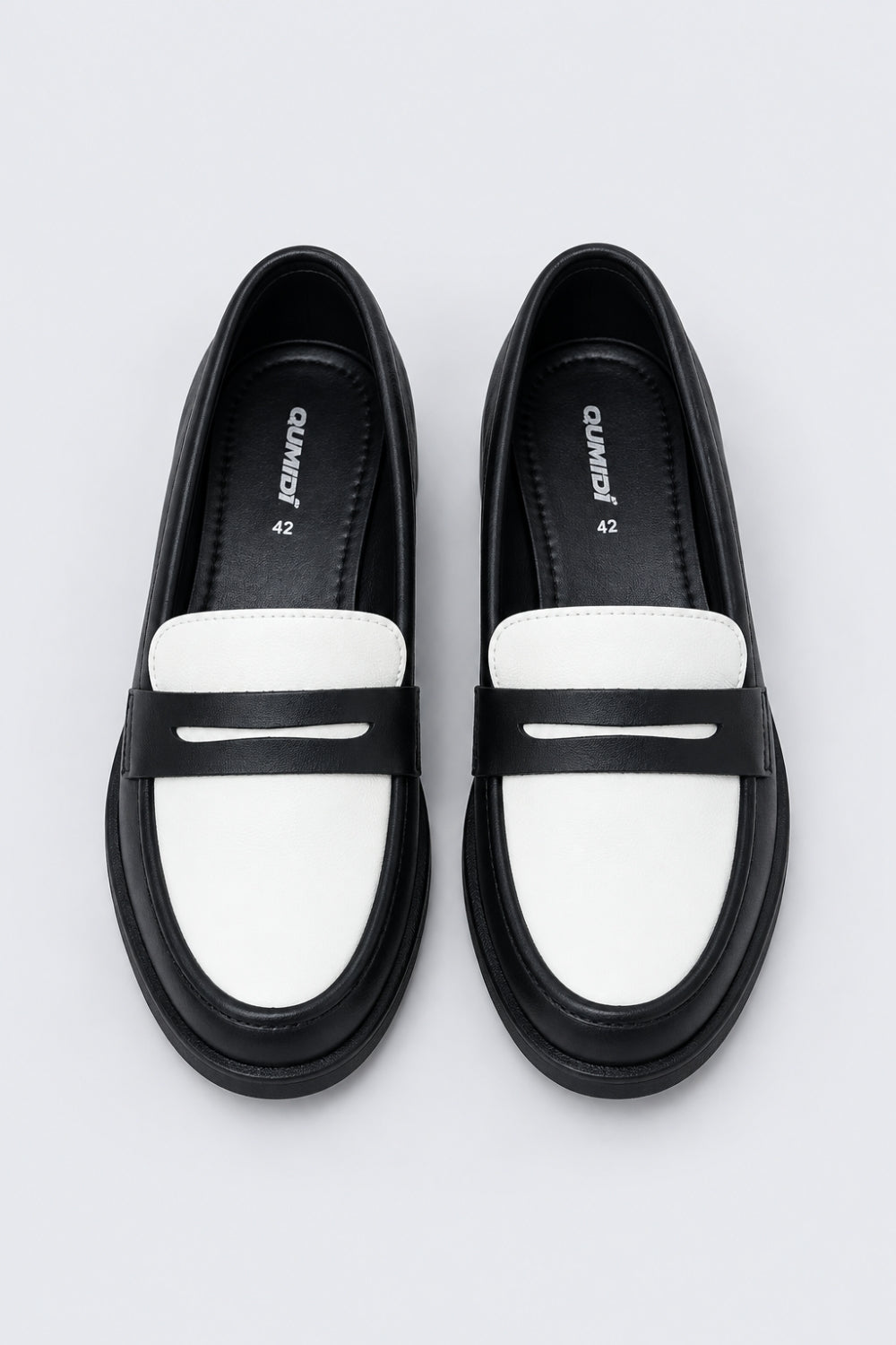 Mens Black Colorblock Penny Loafer - Image 4