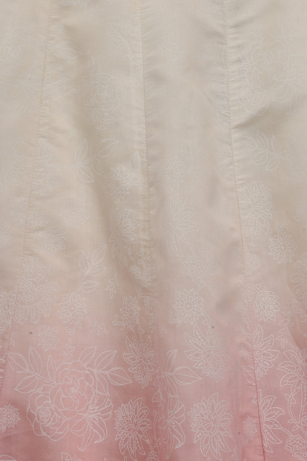 Womens Pink Ombre Floral Chanderi Skirt - Image 8