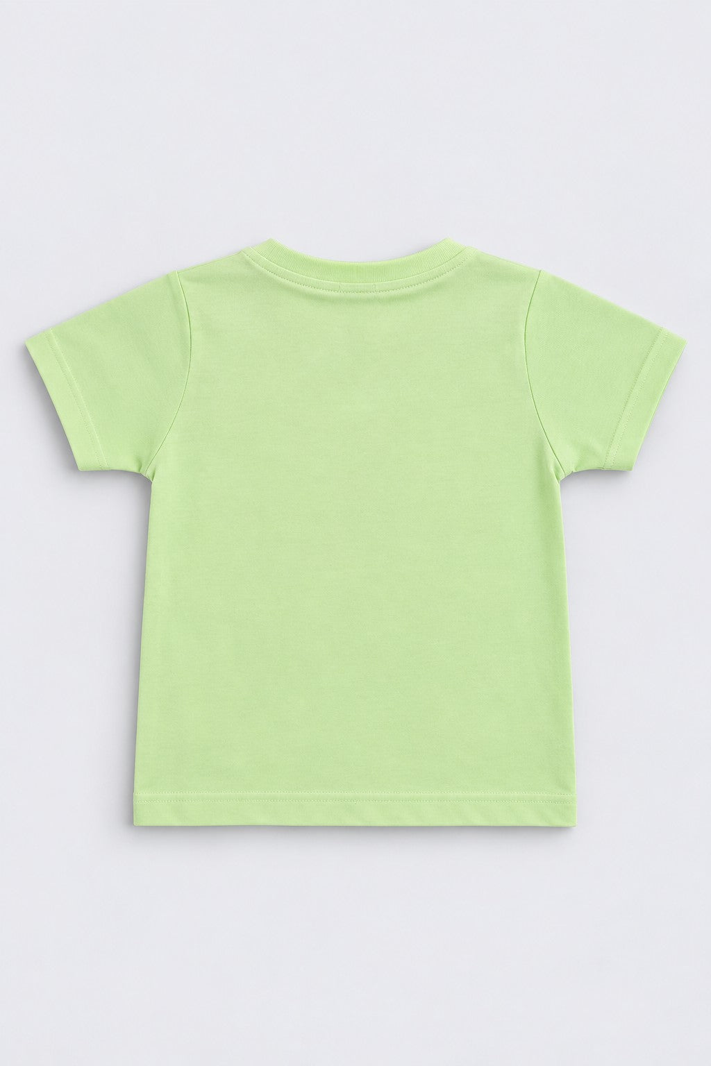 Lime Placement Printed Cotton Round Neck Boys Regular Fit Co-ord Sets - Image 3