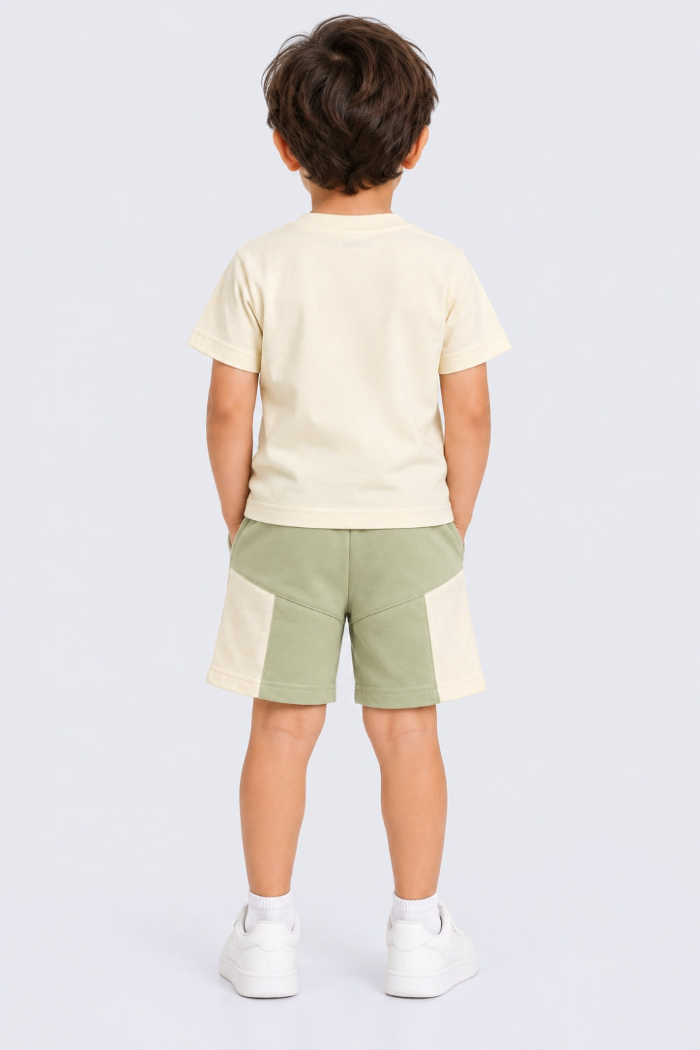 Boys Regular Fit Green Colourblocked Co-ord Set - Image 4