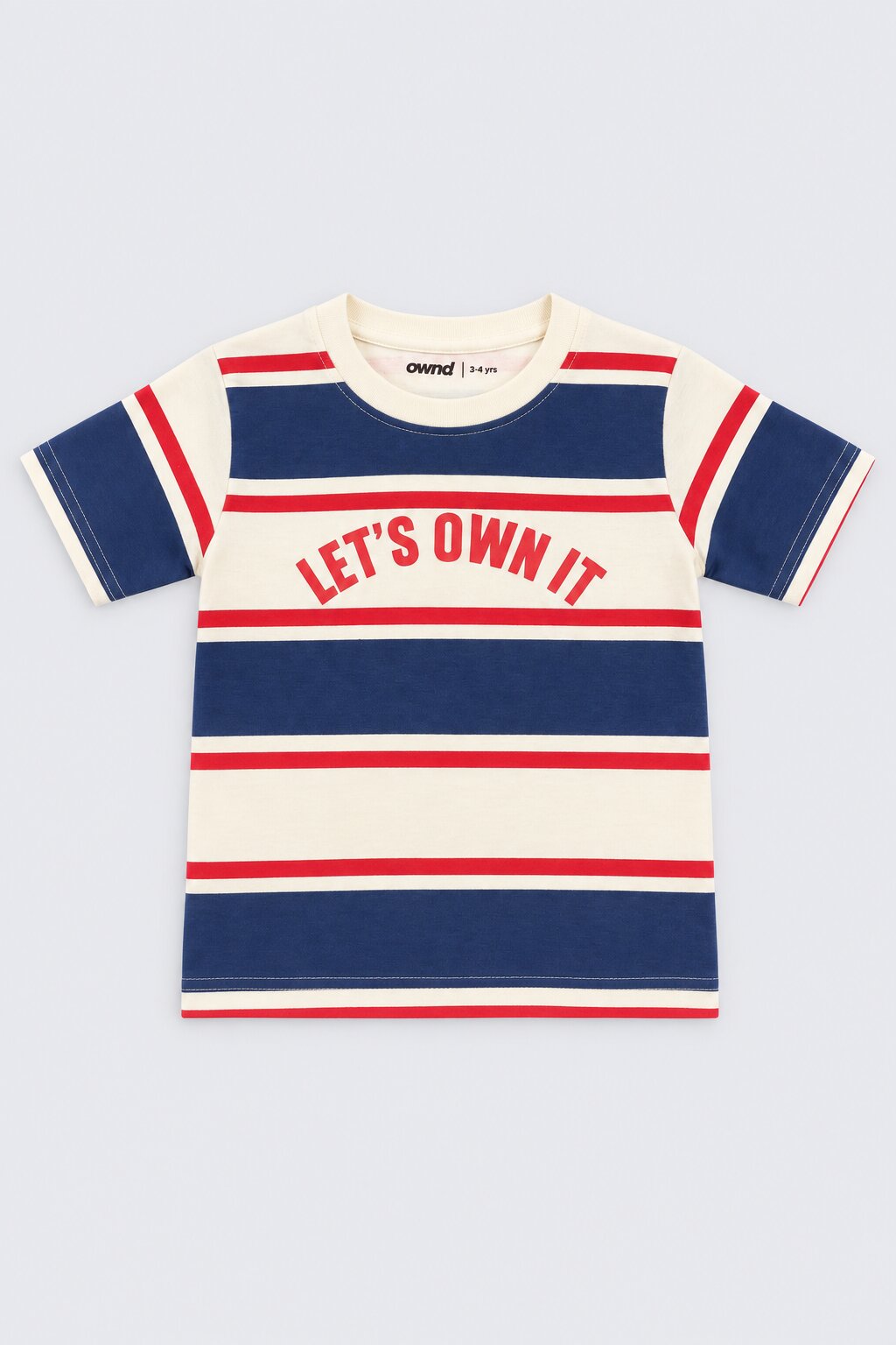 Boys Regular Fit Navy Striped Co-ord Set - Image 2