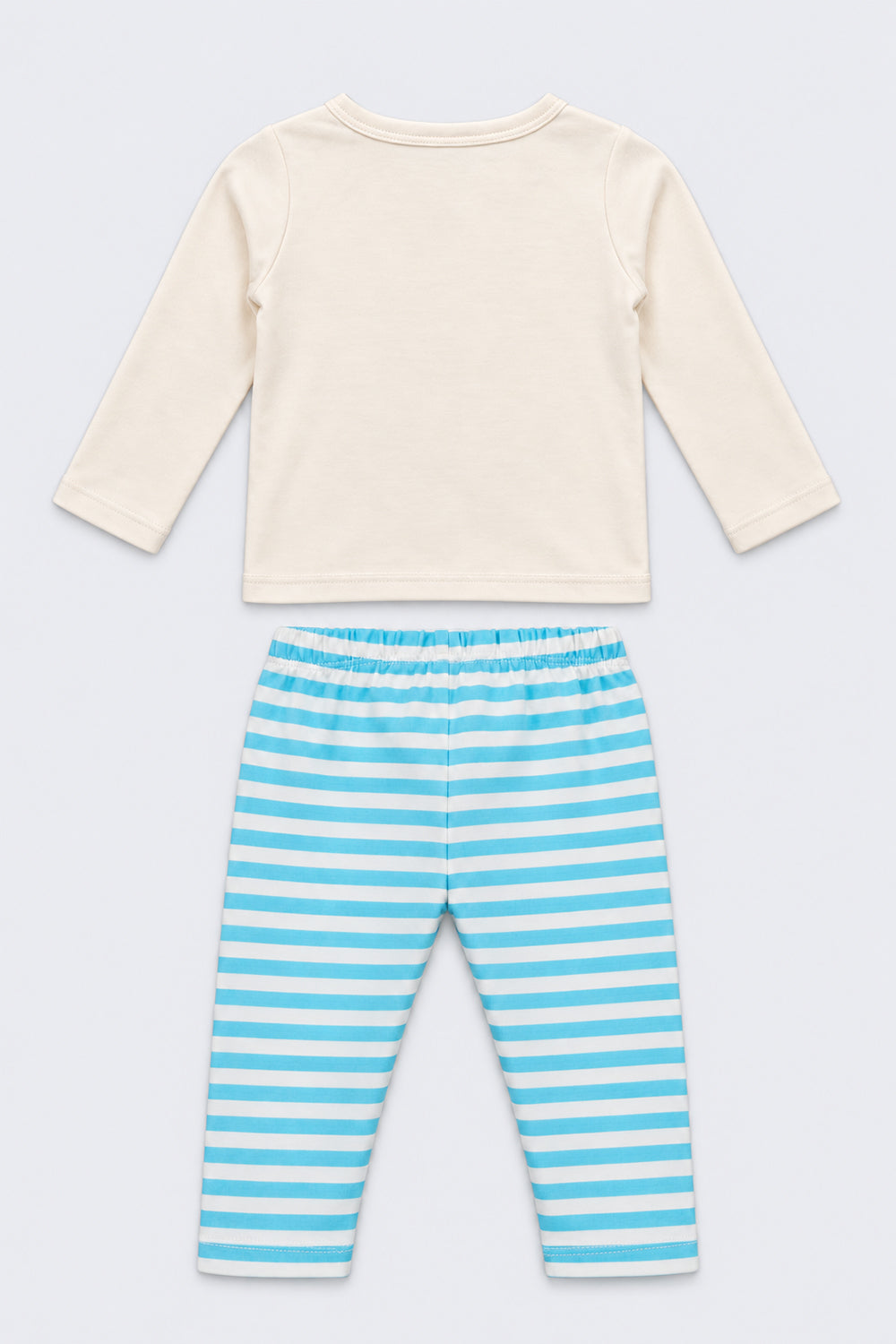 Infant Girls Light Blue Graphic Print Co-ord Set - Image 4