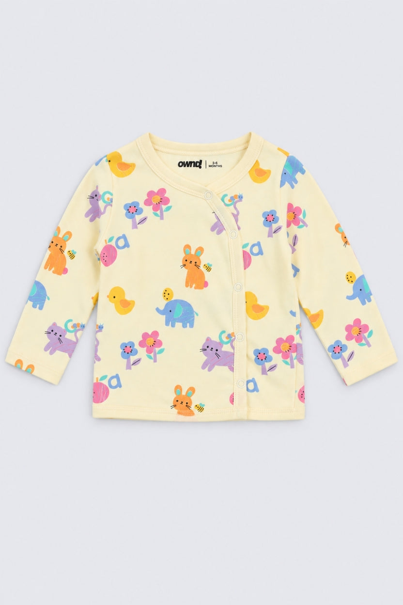 Infant Girls Yellow Animal Print Co-ord Set - Image 2