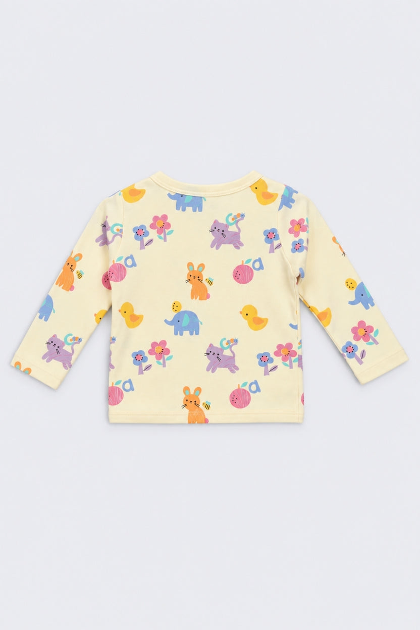 Infant Girls Yellow Animal Print Co-ord Set - Image 3